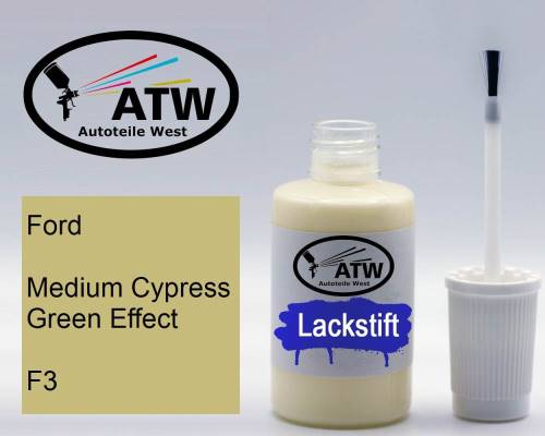 Ford, Medium Cypress Green Effect, F3: 20ml Lackstift, von ATW Autoteile West.